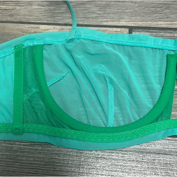 NWT We are HAH Free People Bra Fits 30-38C Teal Mesh Sheer 30C 32C 34C 36C 38C - Picture 12 of 14